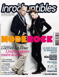 Lacroix/ La Roux en couverture des Inrockuptibles